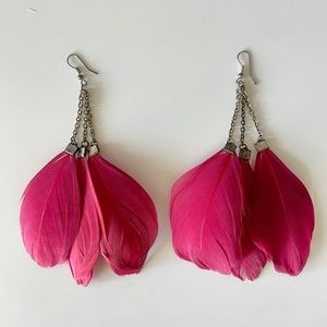 Earrings Two Sets Feather Moon